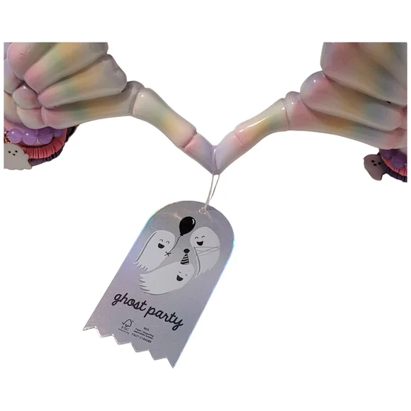 NEW Pastel Skeleton Heart Hands Kawaii Halloween Decor Summerween TikTok Viral - Picture 7 of 14